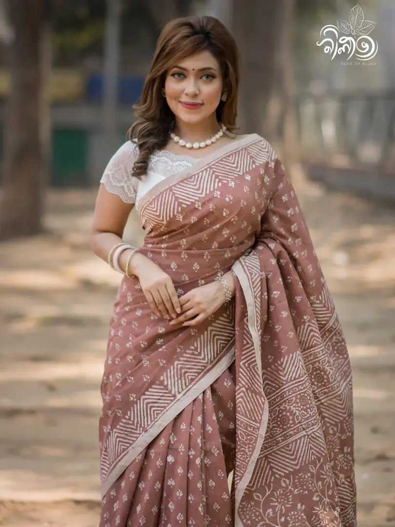 Khadi Dye Saree B2 - Image 3