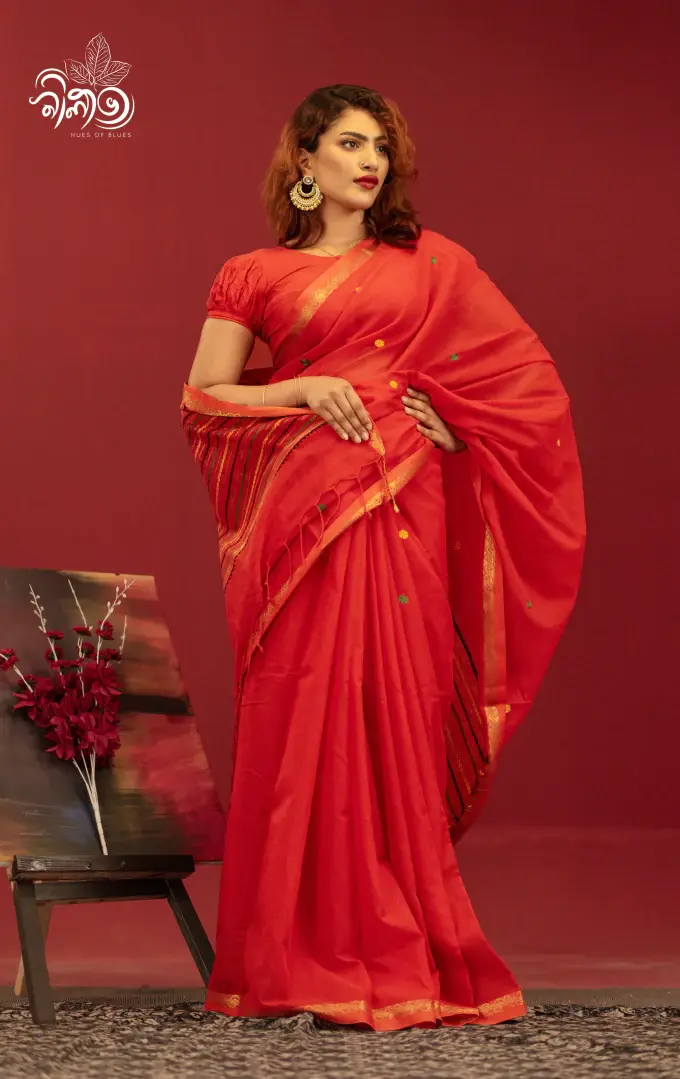 Kantha Stitched Saree R - Image 4